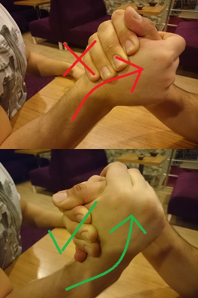 Bilek güreşinde çekiş yapın