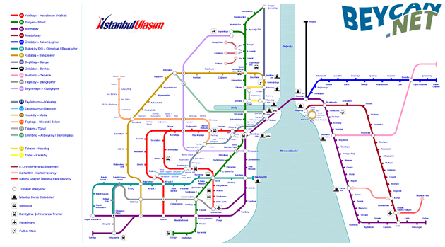 İstanbul Metro ve Metrobüs Hatları