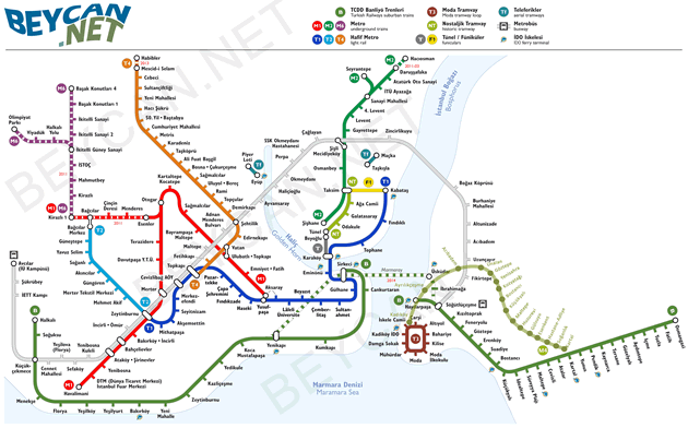 İstanbul Metro ve Metrobüs Hatları