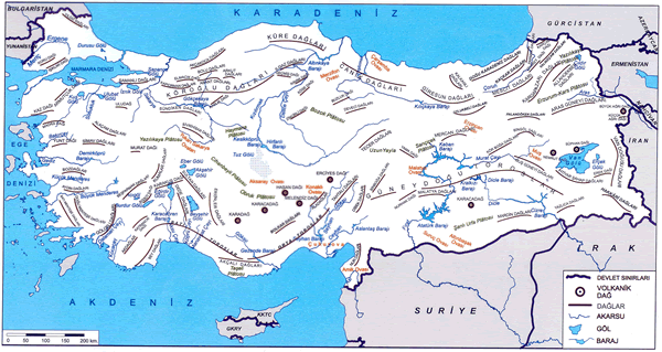 Dağlar, Akarsular, Göller ve Barajlar