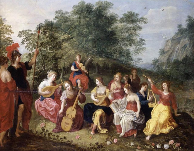 hendrick van apollo and the nine muses - alen