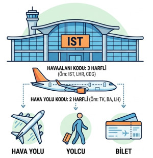Havacılıkta kullanılan IATA ve ICAO kodları ne anlama gelir